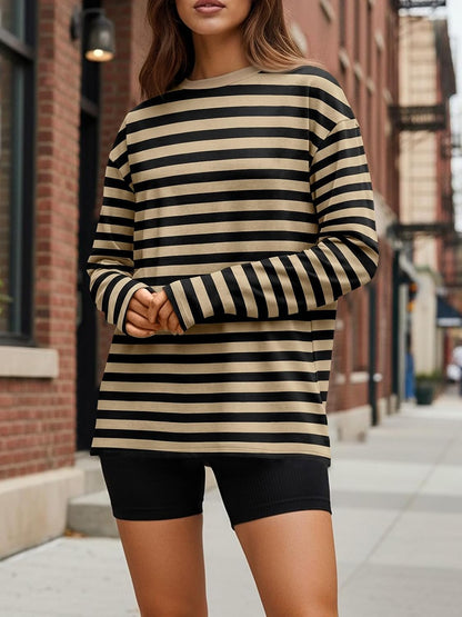 Trendy Queen Womens Oversized Long Sleeve Shirts Fall Tops 2026 Basic Tee Casual Workout Y2K Clothes