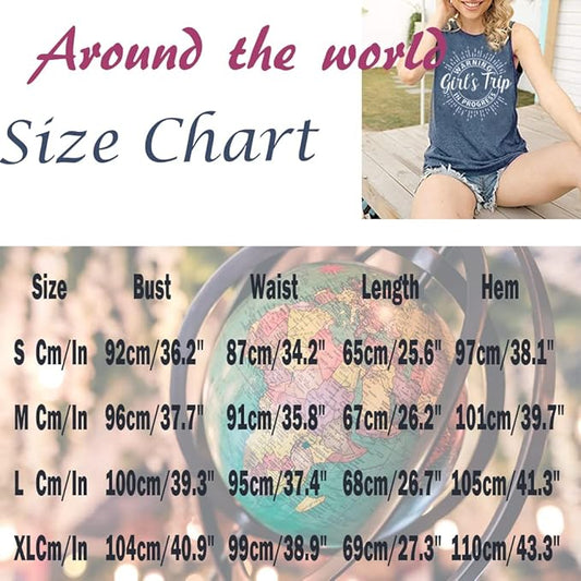 Women Vacation Tank Tops Summer Warning Girls Trip in Progress Shirts Letter Printed Graphic Sleeveless Tee