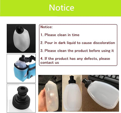 2 x 10 ounce BPA-free water bottles for running hydration belt, fuel belt, replacement bottle set for marathon, hiking, cycling, hiking and