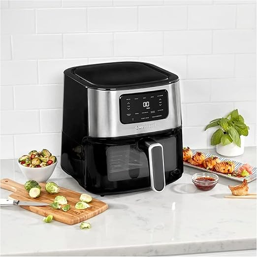 Cuisinart Air Fryer Oven  6-Qt Basket Stainless Steel Air Fryer  Dishwasher-Safe Parts with 5 Presets  Roast, Bake, Broil, Air Fry and Keep Warm  Quick & Easy Meals  AIR-200