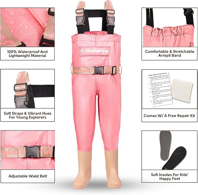 Chest Waders for Kids and Adults, Fishing and Hunting Waders with a Pocket and a Wader Hanger