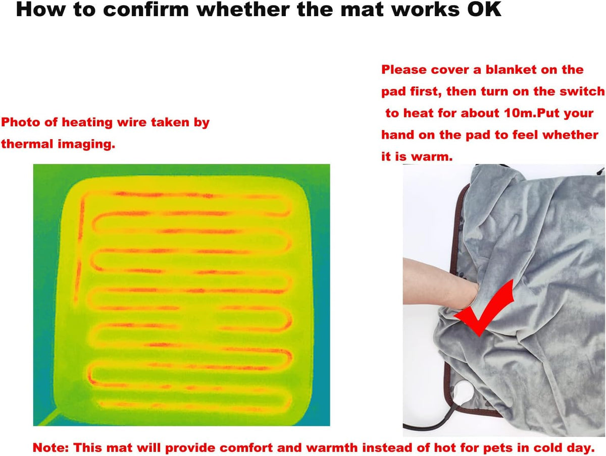 Pet Heating pad Outdoor Small Dog cat Heating pad Heated ped beds for Outside Dogs House Heater Electric Warming pad for Puppies with Timer,Chew Resistant Cord,Easy Clean,Waterproof
