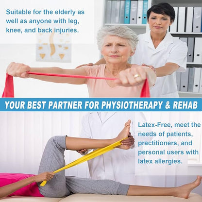 londys Resistance Bands for Working Out, Exercise Bands, Physical Therapy Equipment, 59 Inch Non-Latex Stretching Yoga Strap for Upper & Lower Body, Workouts & Rehab at Home-5 Progressive Resistance