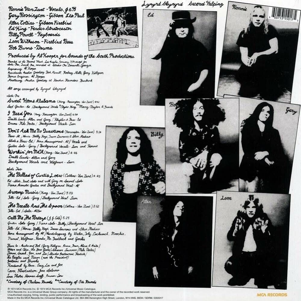 Second Helping by Lynrd Skynyrd Vinyl