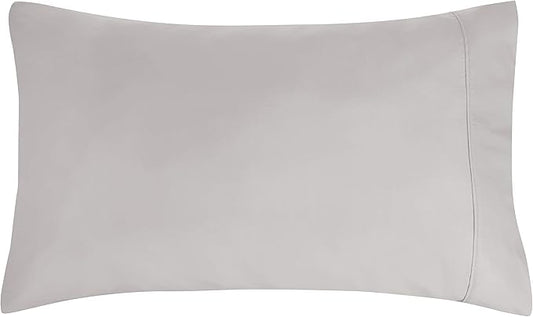Basics 4 Piece Deluxe Microfiber Bed Sheets, Queen Size, Light Gray, Solid
