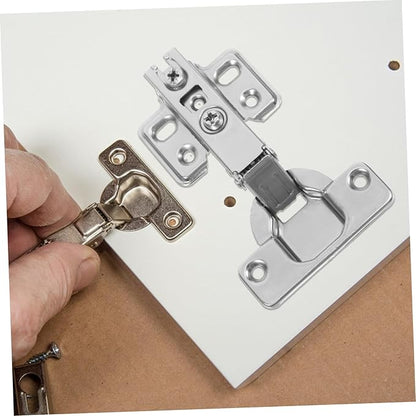 2pcs Stainless Steel Soft Close Concealed Hinges for European Kitchen Cabinets Full Overlay Design Effortless Installation Durability Versatile Furniture Use