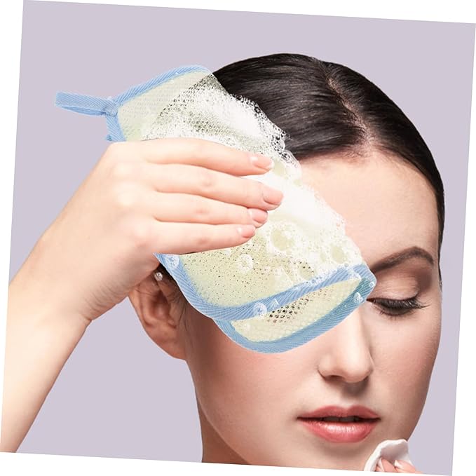 SAFIGLE Skin Care Scrub Towel 4pcs Reusable Loofah Washcloths Exfoliating Wash Towel Soap Foaming Sheets