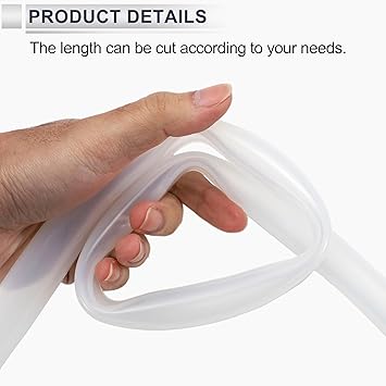 1 Pcs Silicone Vacuum Tubing Hose High Temperature 3.3FT 1316" 20mm ID 2.5mm Thickness Automotive Vacuum Line 130PSI Max Pressure Clear