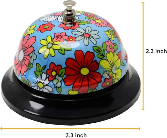 Call Bell Desk Service Bell Ding Bell for Restaurant Hotel Room Kitchen Party Office Receptionist Elderly Teachers Chef Large Cute Bell,3.3 inch