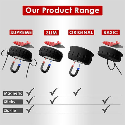 Ultra Strong Neodymium AirTag Magnetic Case for Apple Tag Waterproof AirTag Magnet Holder, Adhesive, Strap Mount Zip-Tied Easy Screw On Secure Attach Air Tag for Car (Magnetic)