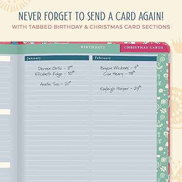 Boxclever Press Large Address Book. Address Book with Alphabetical Tabs and 432 Spaces. Hardcover Address Books with Change of Address Labels, Birthday  Christmas Card Sections. 8.5 x 7.5ins