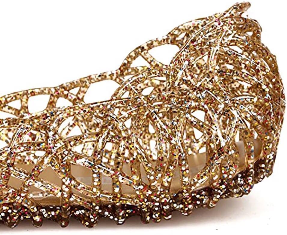 Women's Jelly Sandals Ballet Shoes Slip On Flats Hollow Out Loafers