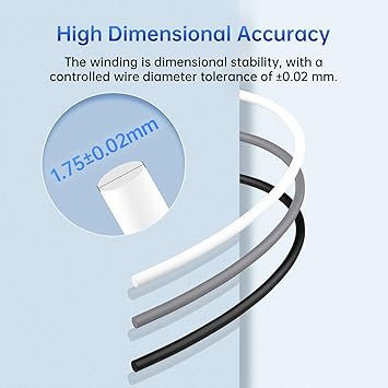 ANYCUBIC PLA Plus (PLA+) 3D Printer Filament 1.75mm, High Toughness 3D Printing Filament, Dimensional Accuracy +/- 0.02mm, Print with Most FDM 3D Printers, 1KG Spool, Black