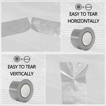 SWRT 3-Pack Silver Heavy Duty Duct Tape Strong Adhesive, 2 Inch x 720 Yd Duct Heavy Duty Waterproof All Weather Gray Duct Tape No Residue Sealing & Patching for Indoor&Outdoor Repair