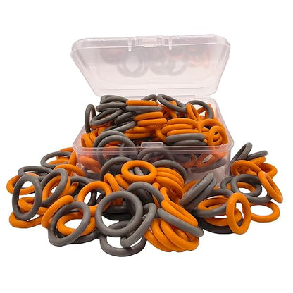 1/4" 3/8'' Pressure Washer Quick Connect Colored O-Rings Kits Compatible with M22 Coupler (50+50) 100 Pack ?Orange+Grey?
