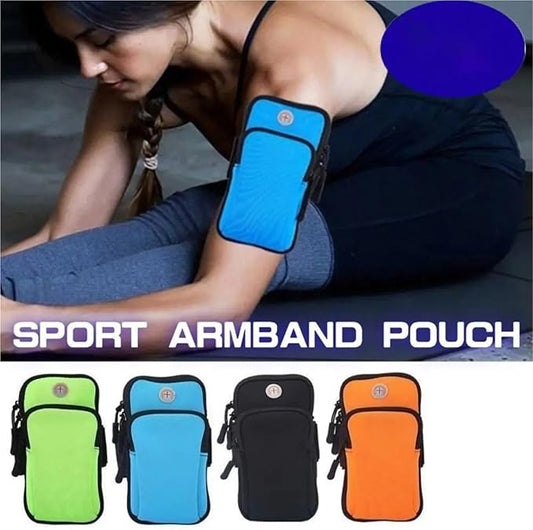 Running Armband Neoprene Sports Armband Phone Case Breathable Mesh Arm Bags Waterproof with Headset Hole Universal(Black)