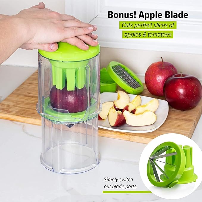 Easy to clean potato cutter, ultra blade potato cutter dishwasher safe, frying cutter - red