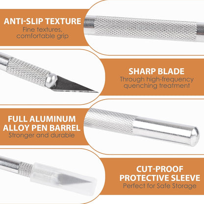 Bread Scoring Tool, Sourdough Razor Scorer & Scoring Lame with 11 Blades, Safety Cover & 2 Finger Sleeves – Stainless Steel For Home Bakers, Sourdough Starter Lovers, Hobbyists & Baking Enthusiasts