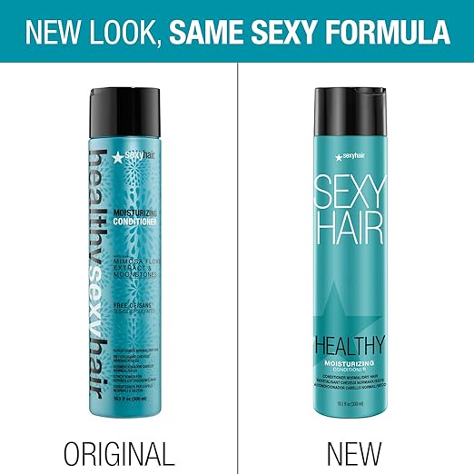 SexyHair Healthy Moisturizing Shampoo/Conditioner | Moisture, Slip, Detangling, and Shine | SLS and SLES Sulfate Free