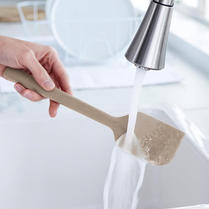Carote Silicone Mixing Spatula, Scraping Baking Cooking Kitchen Utensil, Flexible Rubber Nonstick Cookware, Taupe