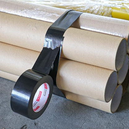 JIALAI HOME Heavy Duty Duct Tape, Black Tape 2 Inches x 30 Yards 1-Pack, 8.27 mil, Strong, Flexible, No Residue, All-Weather and Tear by Hand - for Repairs, Industrial, Professional Use
