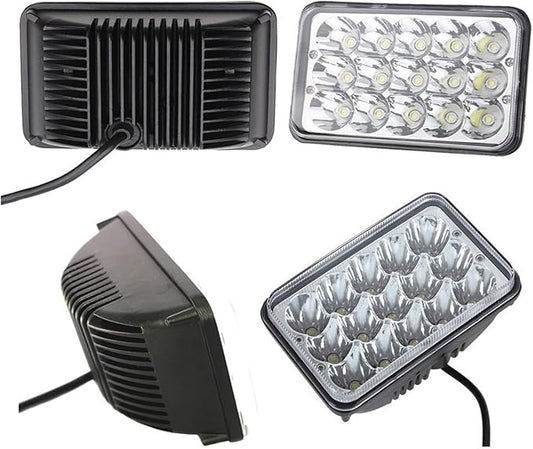 Square LED Headlight Lamp Conversion XR250 XR400 XR650 Compatible With Suzuki DRZ, Replace H4651H4652H4656H4666H6545LED 4 * 6
