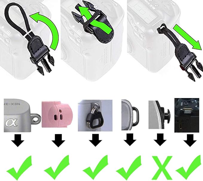 Camera Neck Straps with Quick Release Black for DSLR Camera or Binoculars Strap