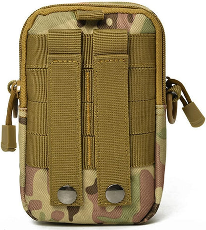 NuCamper Tactical Molle EDC Waist Pouch Compact Bag, Multi-Purpose Utility Tactical Pouch Belt Cell Phone Holder for Workout Hiking Camping Outdoor Tear