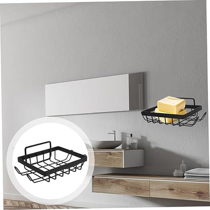 Amosfun Soap Rack Soap Holder Bathroom Soap Dish Wall Mounted in Sink Sponge Holder Metal Brackets Metal Wall Soap Dish Metal Stand Soundbar Bracket Iron Bath Tray Speakers