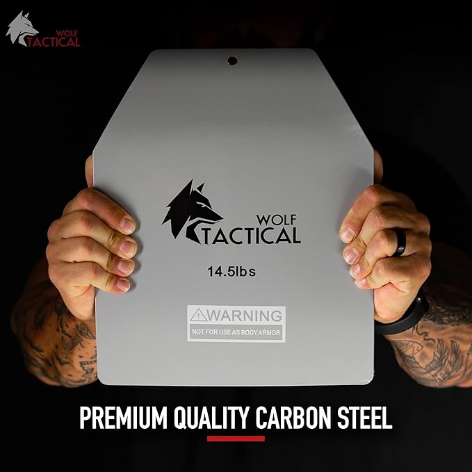 WOLF TACTICAL Curved Weight Vest Plates – 5.75/8.75/14.5LB Pairs – Contoured Ergonomic Fit – WODs, Strength Training, Running, Heavy Workouts