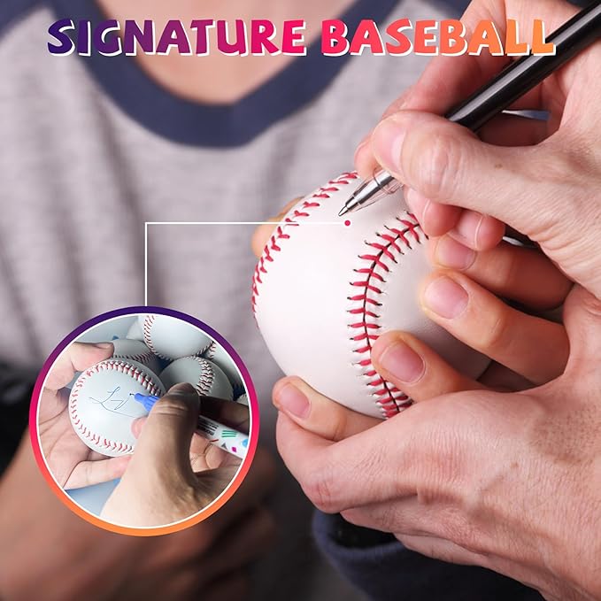 Standard Size T-Ball Training Baseballs, Reduced Impact Kids Safety Baseballs, Unmarked  Soft Practice Baseballs for League Play, Pitching, Hitting, Batting, Fielding, Autograph (3)
