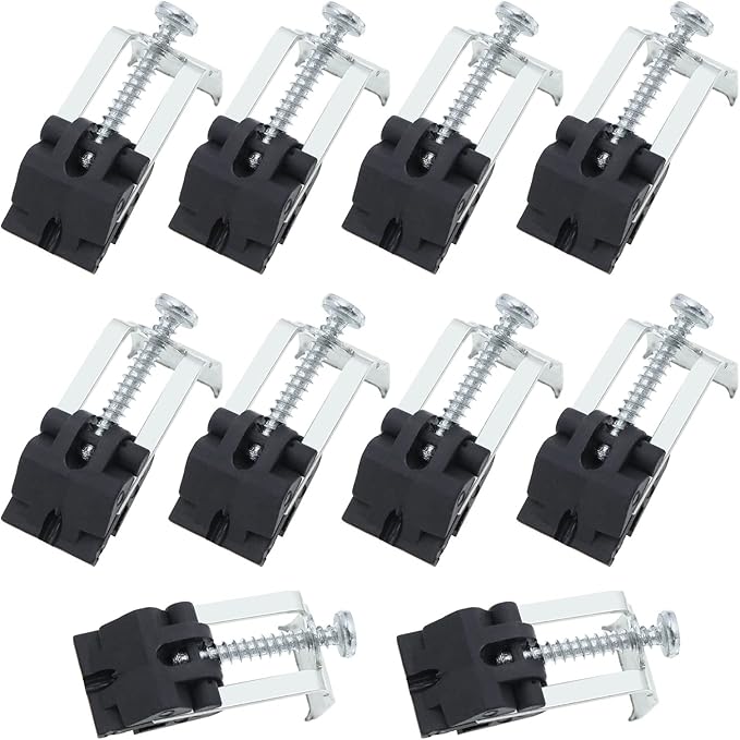 10Pcs Undermount Sink Clips Kitchen Sink Clips Installation Repair Hardware Clips Fastener Support for Kitchen Bathroom Shower Room (HD272)