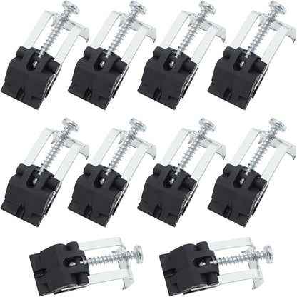 10Pcs Undermount Sink Clips Kitchen Sink Clips Installation Repair Hardware Clips Fastener Support for Kitchen Bathroom Shower Room (HD272)