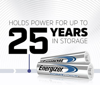 Energizer AA Batteries, Ultimate Lithium Double A Battery, 8 Count