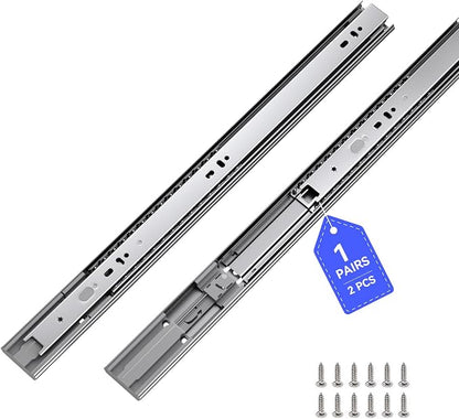 LONTAN 1 Pair Soft Close Drawer Slides 18 Inch Heavy Duty Cabinet Rails