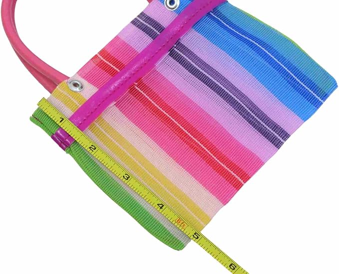 Leos Imports 5 Pack Mini Mexican Mercado Tote Bags ('5x8')