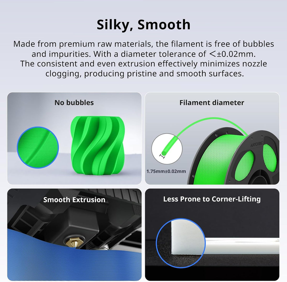 PLA Plus (PLA+), 3D Printer Filament 1.75mm, High Toughness 3D Printing Filament