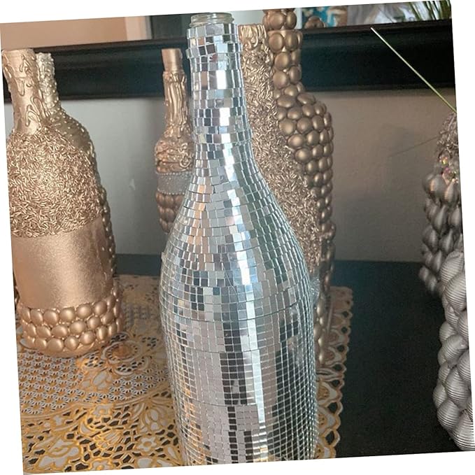 2 Rolls Self Adhesive Mirror Mosaic Decals of Decorative Craft Tiles for Projects Easy to Peel and Stick Durable for Walls Glass and Smooth Surfaces