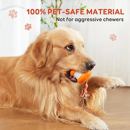 Interactive Dog Ball, Random Path Electric Automatic Moving and Rolling Dogs Toy with Rope for Small Medium Large Dogs, Motion-Activated Dog Stimulation Toy for Boredom Relief (Orange)