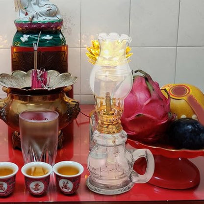 FOMIYES 1 Set Retro Lighting Oil Lamp Kerosene Lamps Household Kerosene Oil Lamp Kerosene Emergency Lighting Unique Lighting Oil Light Desktop Oil Lamp Wedding Use Kerosene Light