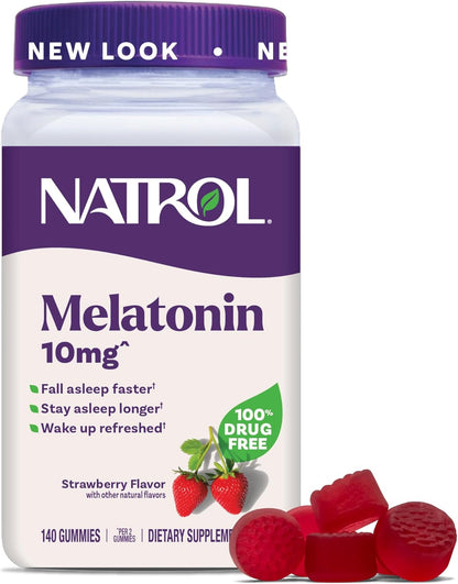 These 10mg melatonin gummies help you fall asleep faster and stay asleep longer for a better night's rest.