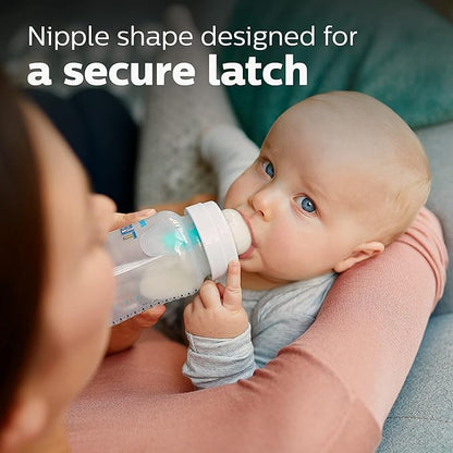 Philips Avent Anti-Colic Baby Bottle with AirFree Vent, 9oz, SCY70391, 1pk, Clear, SCY70391