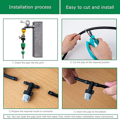 50ft 14 inch Drip Irrigation Tubing, Blank Distribution Line Water Hose Garden Watering Tube for Garden Irrigation System