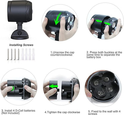 Motion Sensor Outdoor Lights, Battery Motion Sensor Light Outdoor, 6000K LED Spotlight Outdoor, 8W 600 LM Security Lights for Outside Garage and Yard, 1 Pack