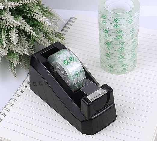 BOMEI PACK Crystal Clear Transparent Tape Refills Rolls for Dispenser, 24 Rolls Value Pack, 3/4 in x 1000 in,1 inch Core, Gift Wrapping Tape for Office, School and Home