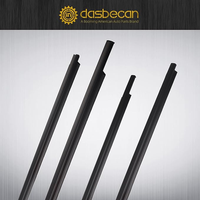 Dasbecan Weatherstrip Window Seal Car Window Moulding Trim 4pcs Compatible with Toyota Prius 2010-2015 Replaces 75720-47021 75710-47021 75740-47021 75730-47021