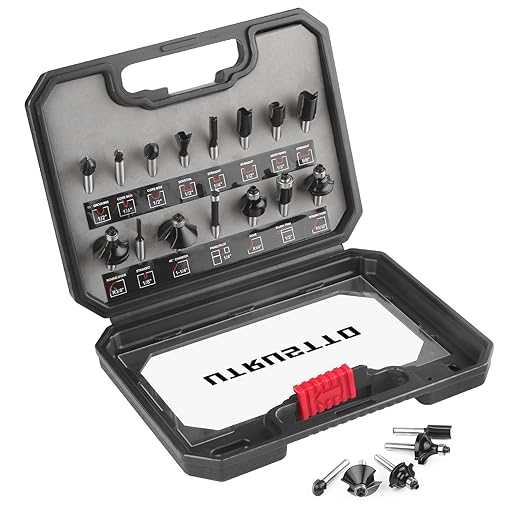 Router Bits 1/4 Inch Shank 15 Pieces, Tungsten Carbide 1/4" Router Bit Set, for Professional and Beginners Carpenter