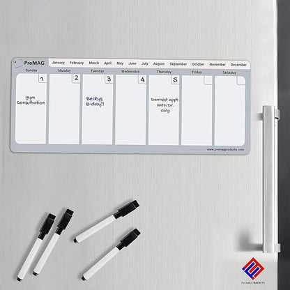 Fine tip Dry Erase Black Markers with Magnetic Cap and Eraser, Perfect for Dry Erase Boards and Whiteboards Pack of 5