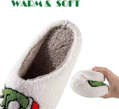 Christmas Slippers For Women Men Women's Cozy House Slippers With a Classic Plaid Pattern In Red And Black For Christmas Indoor Outdoor