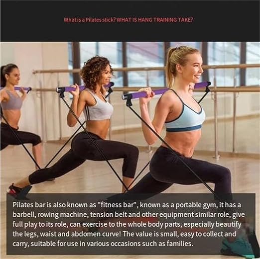 Stretched Fusion Pilates Bar, Pilates Stretched Fusion Bar, Stretchedfusion Multi-functional Pilates Bar, Pilates Stretched Fusion Bar, Multifunctional Pilates Bar Stretched Fusion for Home-Purple